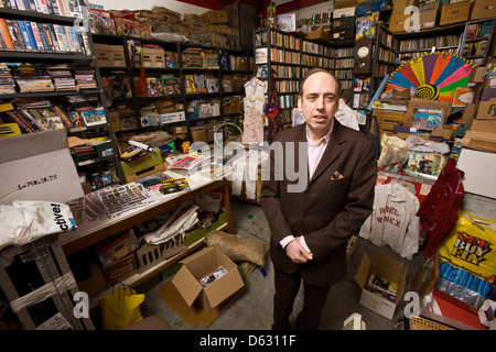 Mick Jones guitarist and vocalist from the clash and Big Audio Dynamite photographed in his archive  in Acton, London, England,U.K Stock Photo