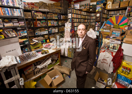 Mick Jones guitarist and vocalist from the clash and Big Audio Dynamite photographed in his archive  in Acton, London, England,U.K Stock Photo