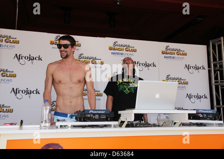 Michael Phelps Olympian Michael Phelps attends the Encore Beach Club 2011 season opening Las Vegas, Nevada - 16.04.11 Stock Photo