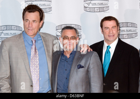 Nick Cassavetes, John Gotti Jr. and John Travolta 'Gotti: Three Generations' press conference at Sheraton New York Hotel and Stock Photo