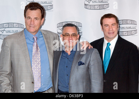Nick Cassavetes, John Gotti Jr. and John Travolta 'Gotti: Three Generations' press conference at Sheraton New York Hotel and Stock Photo