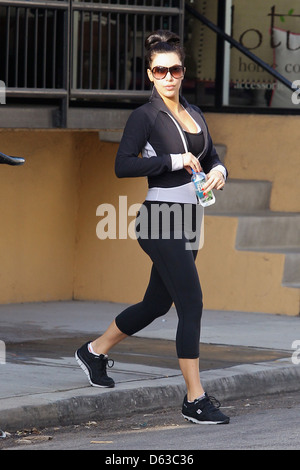 Kim Kardashian is seen heading to the gym toting an Hermes Birkin bag in  Studio City Los Angeles California Stock Photo - Alamy