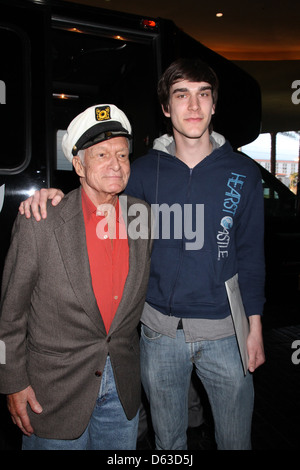 Hugh Hefner Playboy Founder and legend Hugh Hefner and son Marston