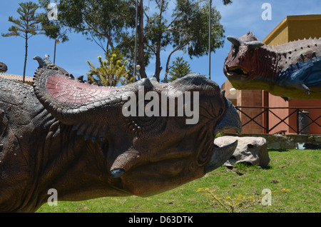 Parque Cretacico, Sucre - Dinosaur themed park in Bolivia with fossils and life-size statues Stock Photo