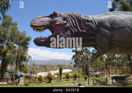 Parque Cretacico, Sucre - Dinosaur themed park in Bolivia with fossils and life-size statues Stock Photo