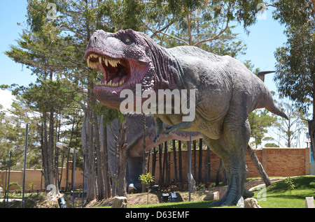 Parque Cretacico, Sucre - Dinosaur themed park in Bolivia with fossils and life-size statues Stock Photo