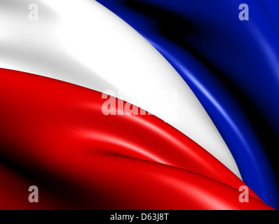 Flag of Serbia and Montenegro. Close Up. Stock Photo