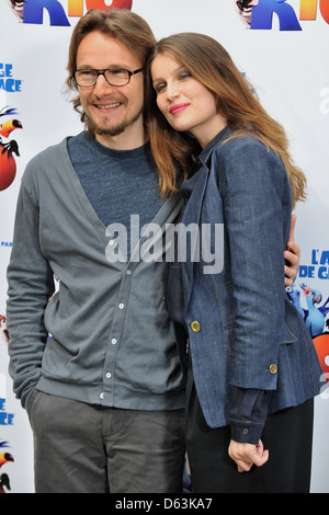 Lorant Deutsch, Laetitia Casta 'Rio' Photocall held at Hotel Le Bristol Paris, France - 04.04.11 Stock Photo