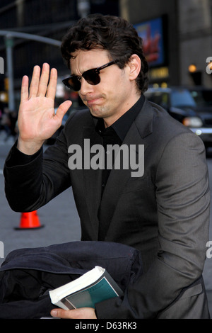 James Franco 'The Late Show with David Letterman' at the Ed Sullivan Theater - Arrivals New York City, USA - 28.03.11 Stock Photo