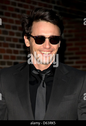 James Franco 'The Late Show with David Letterman' at the Ed Sullivan Theater - Departures New York City, USA - 28.03.11 Stock Photo