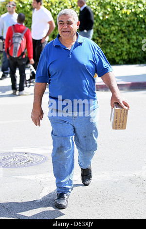 Yehia Mohamed aka YaYa character from 'Jimmy Kimmel Live!' waiting outside Il Pastaio in Beverly Hills to meet Jennifer Love Stock Photo