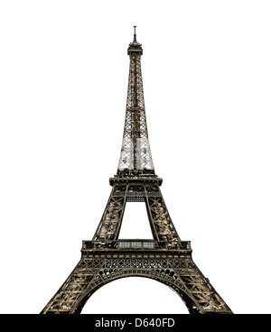 Eiffel tower isolated on white background Stock Photo - Alamy