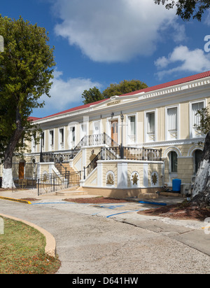 Ornate entrance to Legislature of US Virgin Islands in Charlotte Amalie, which governs the US Virgin Islands Stock Photo