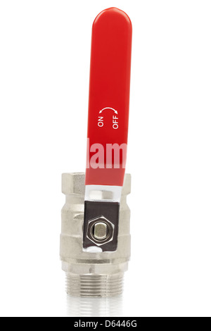Plumbing valve on a white background Stock Photo