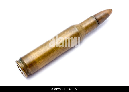 One bullet isolated on white background Stock Photo