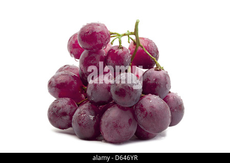 Red grapes on a white background Stock Photo