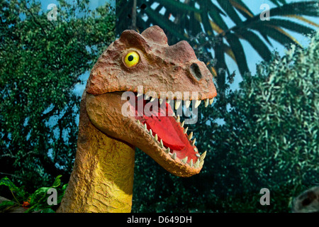 Image of extinct animals fierce raptor dromezavry Stock Photo