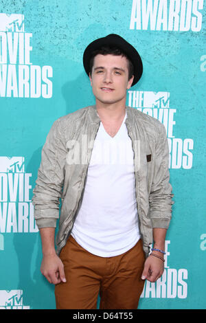 US actor Josh Hutcherson arrives on the red carpet of the 2012 MTV Movie Awards at Gibson Amphitheatre in Universal City, USA, 03 June 2012. Photo: Hubert Boesl Stock Photo