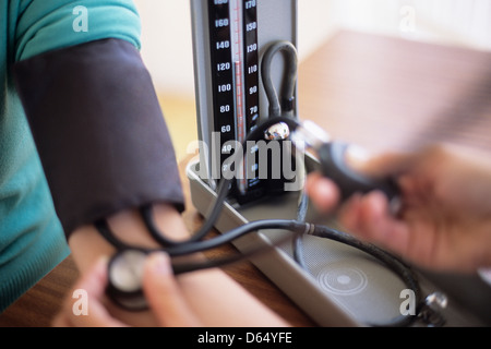 Blood pressure measurement Stock Photo