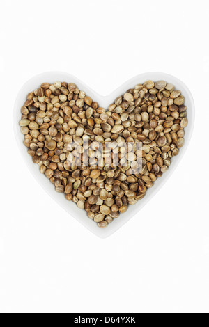 Hemp seeds Stock Photo