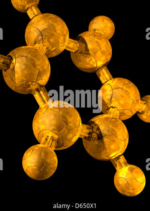 Benzene, molecular model Stock Photo