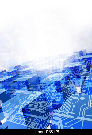 Cloud computing, conceptual artwork Stock Photo