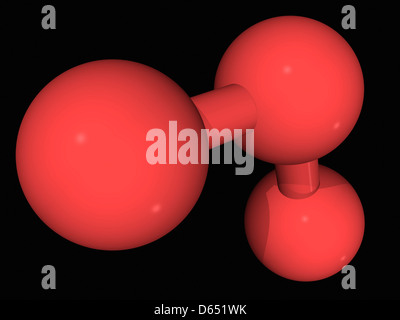 Ozone oxygen molecule Stock Photo