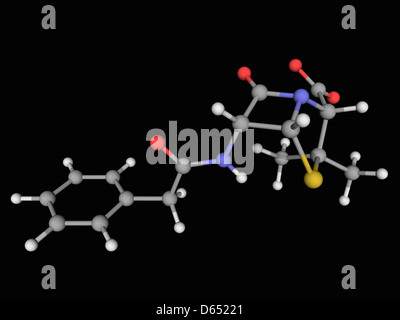 Penicillin G drug molecule Stock Photo