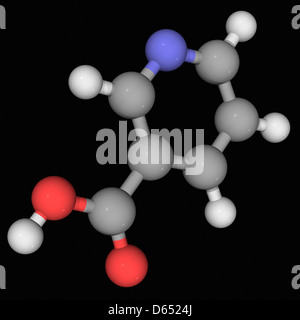 Vitamin B3 nicotinic acid molecule Stock Photo