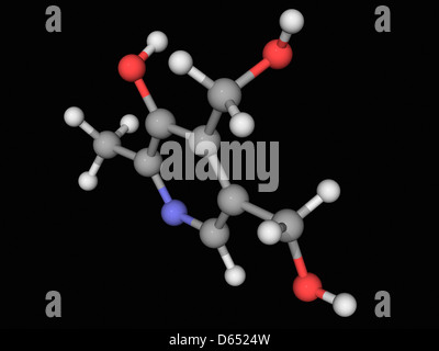 Vitamin B6 pyridoxine molecule Stock Photo