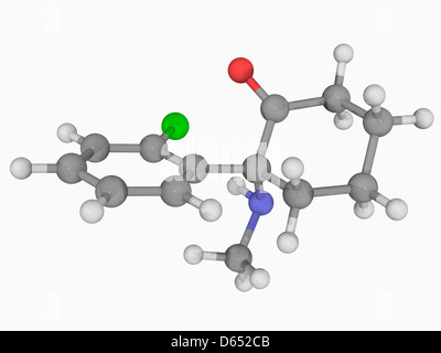 Ketamine drug molecule Stock Photo