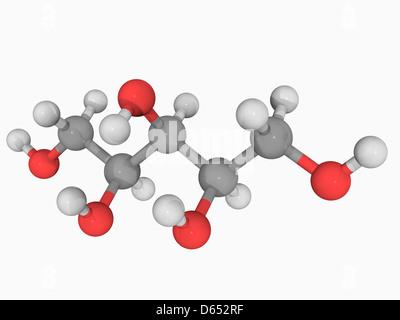 Xylitol molecule Stock Photo