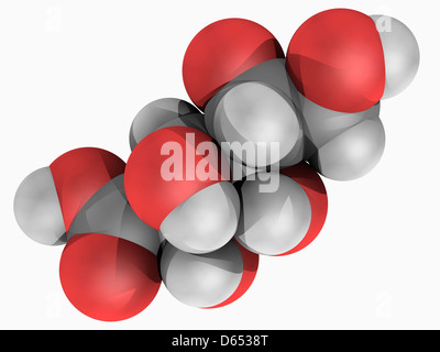 Gluconic acid molecule Stock Photo