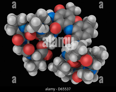 Actinomycin D drug molecule Stock Photo