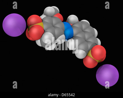 Allura Red AC molecule Stock Photo