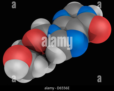 Didanosine drug molecule Stock Photo