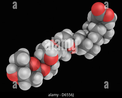 Digitoxin poison molecule Stock Photo