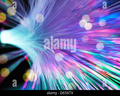 Optical fibres Stock Photo