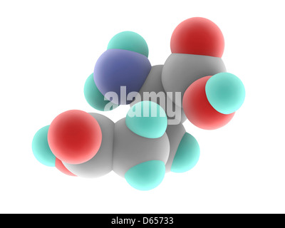 Glutamic acid molecule Stock Photo