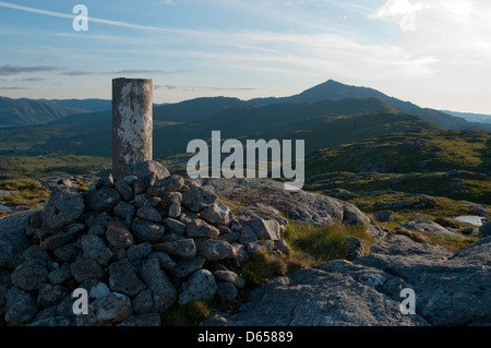 Bheinn Resipol from the summit of Druim Glas on the ridge of Druim Garbh, Ardgour, Scotland, UK. Stock Photo