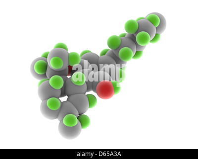 THC drug molecule Stock Photo