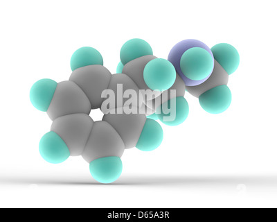 Methamphetamine drug molecule Stock Photo