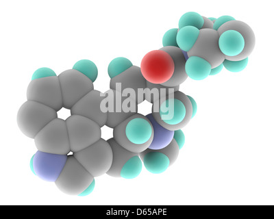 LSD drug molecule Stock Photo