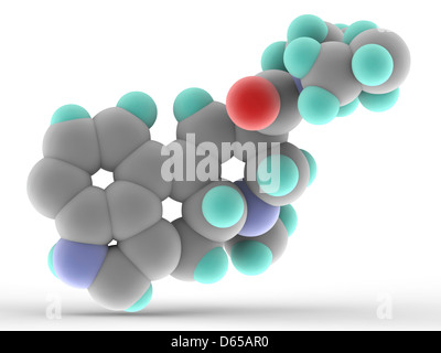 LSD drug molecule Stock Photo