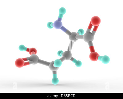 Glutamic acid molecule Stock Photo