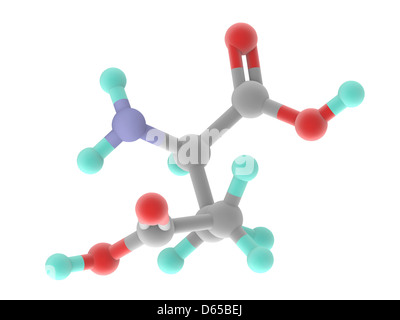 Glutamic acid molecule Stock Photo