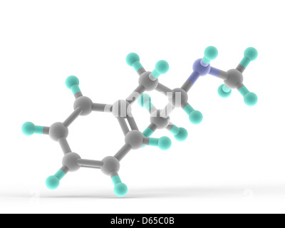 Methamphetamine drug molecule Stock Photo