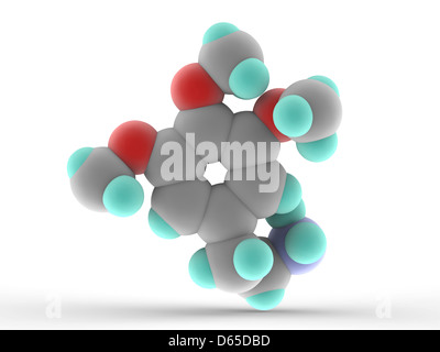 Mescaline drug molecule Stock Photo