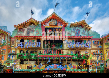 Mock up Alpine Hotel at Winter Wonderland Hyde Park Stock Photo