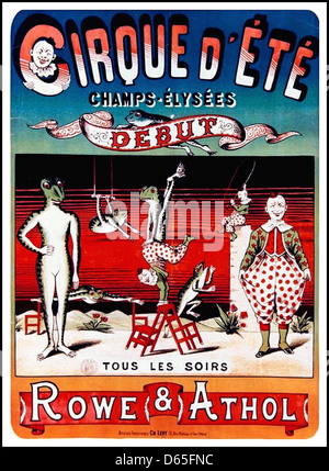 Poster Vintage Cirque Bidel 50x70cm – Dompteurs De Fauves – Neuf
